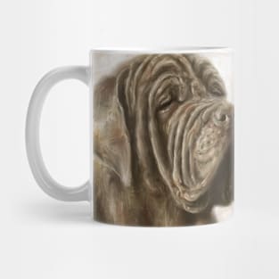 Painting of a Brown Mastiff Dog Mug